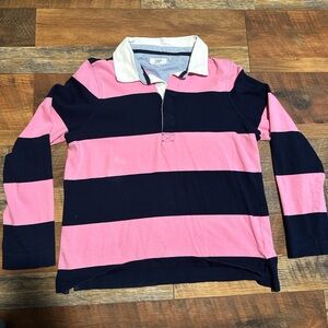 crown & ivy Pink and Navy Kids Polo